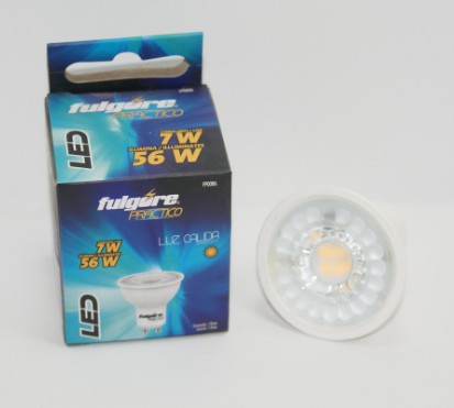 FOCO LED 7W LUZ CALIDA BASE GU