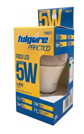 FOCO LED 5W LUZ FRIA BASE E27