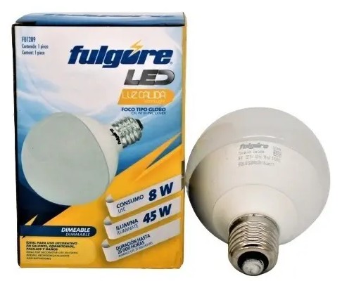 FOCO LED 8W LUZ CALIDA BASE E2