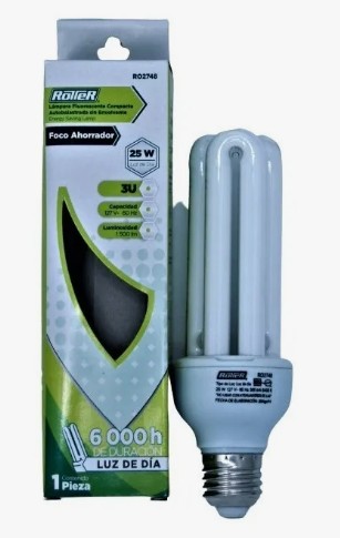 FOCO AHORRADOR TIPO 3U 25W LUZ