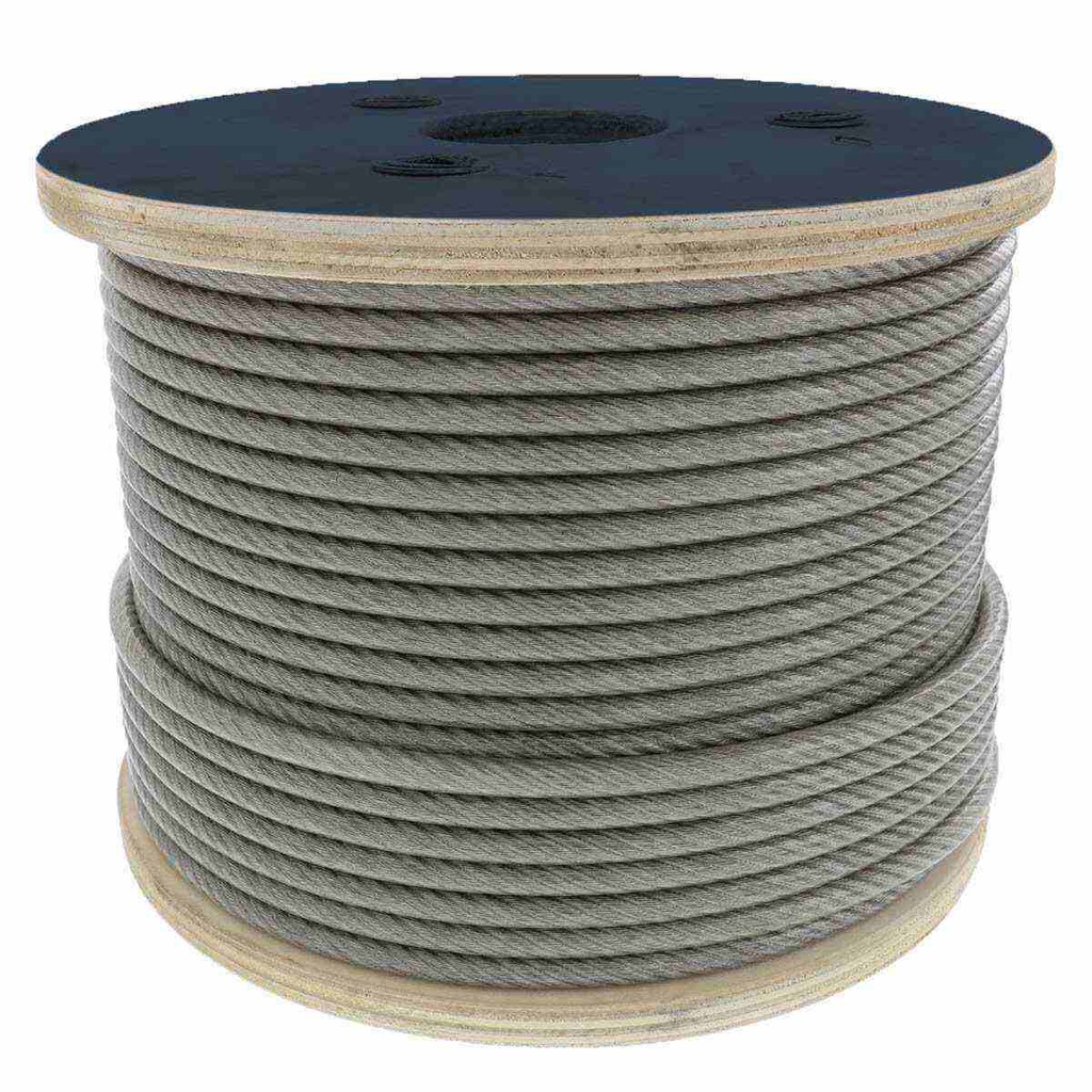 CABLE DE ACERO ALMA DE ACERO IWRC 6X19 5/8" ROLLO 500M