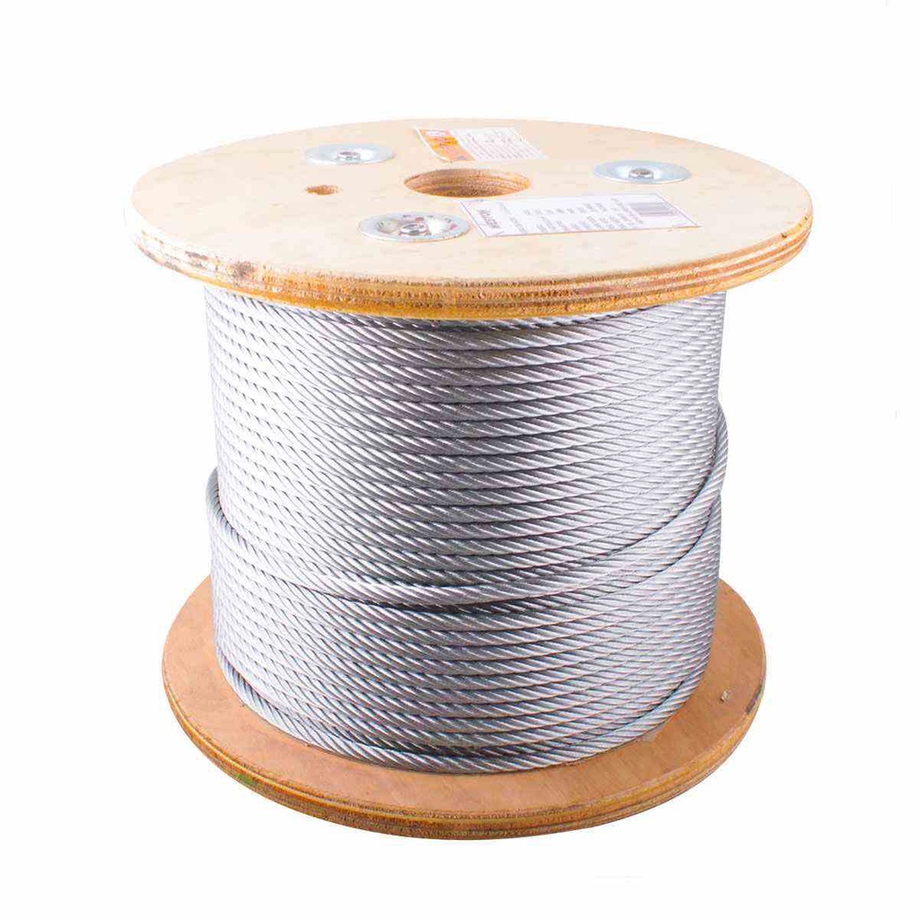 CABLE DE ACERO ALMA DE FIBRA FC 6X26 3/4" ROLLO 1000M