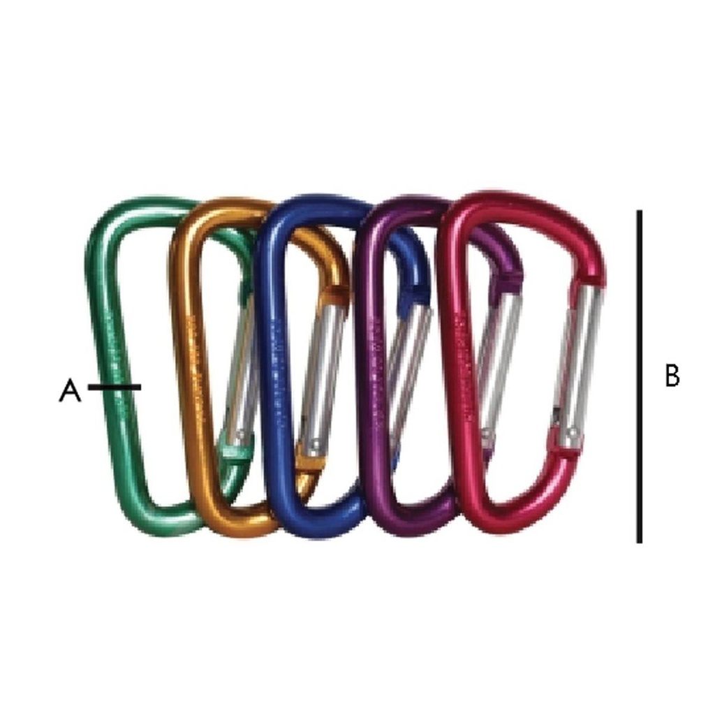 GANCHO RAPIDO DE ALUMINIO TIPO "D" 8MMX8MM (PRECIO X PIEZA - EMPAQUE GRANEL)