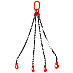 ESLINGA DE CADENA 1/2" G80 12M CUADRUPLE GANCHO TRABA