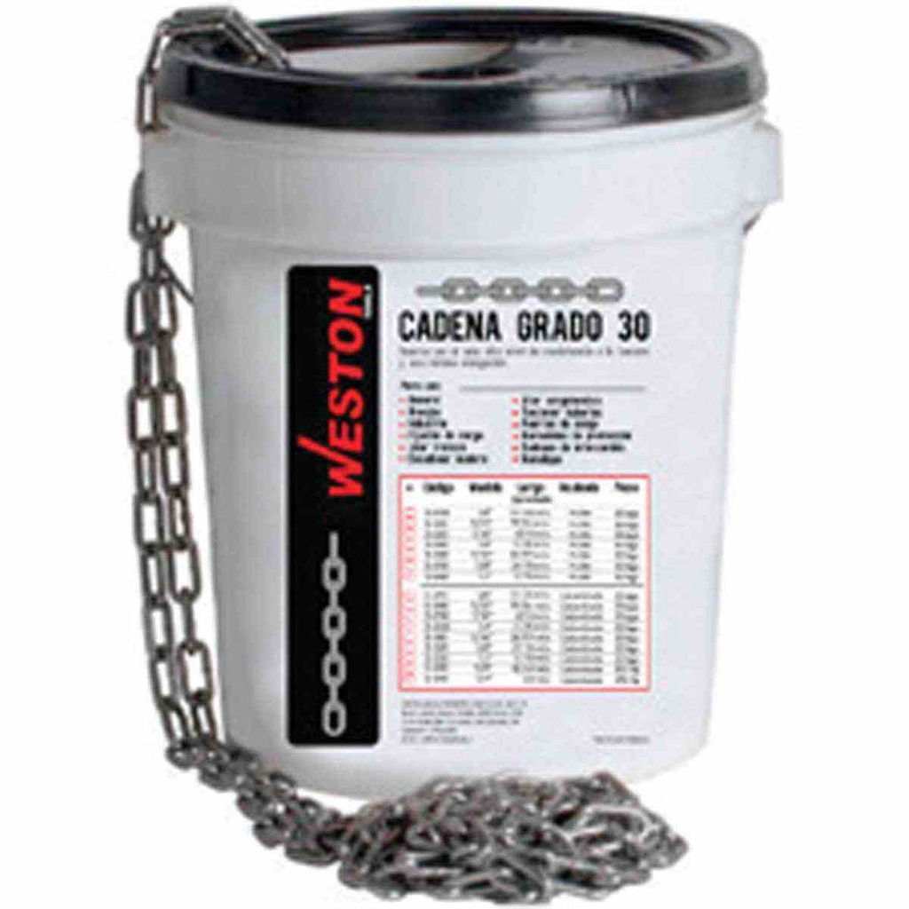 CADENA D/ACERO GALV.1/2" 50KG GRADO 30            12.70 METROS