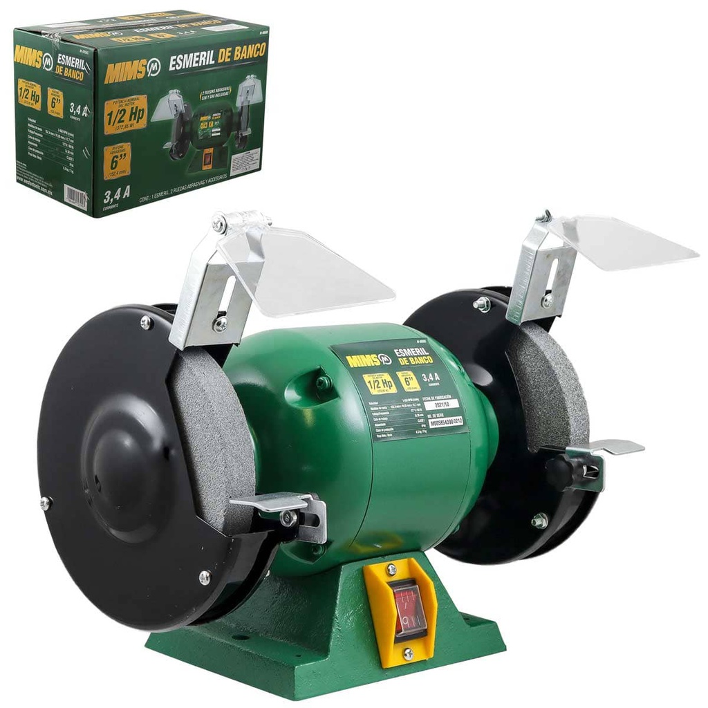 ESMERIL DE BANCO 6" X 1/2 H. P. (ALUMINIO)