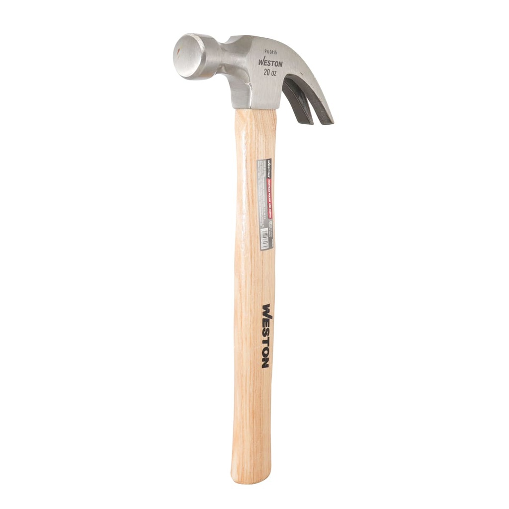 MARTILLO PULIDO UÑA CURVA 20 OZ MANGO 13" DE MADERA