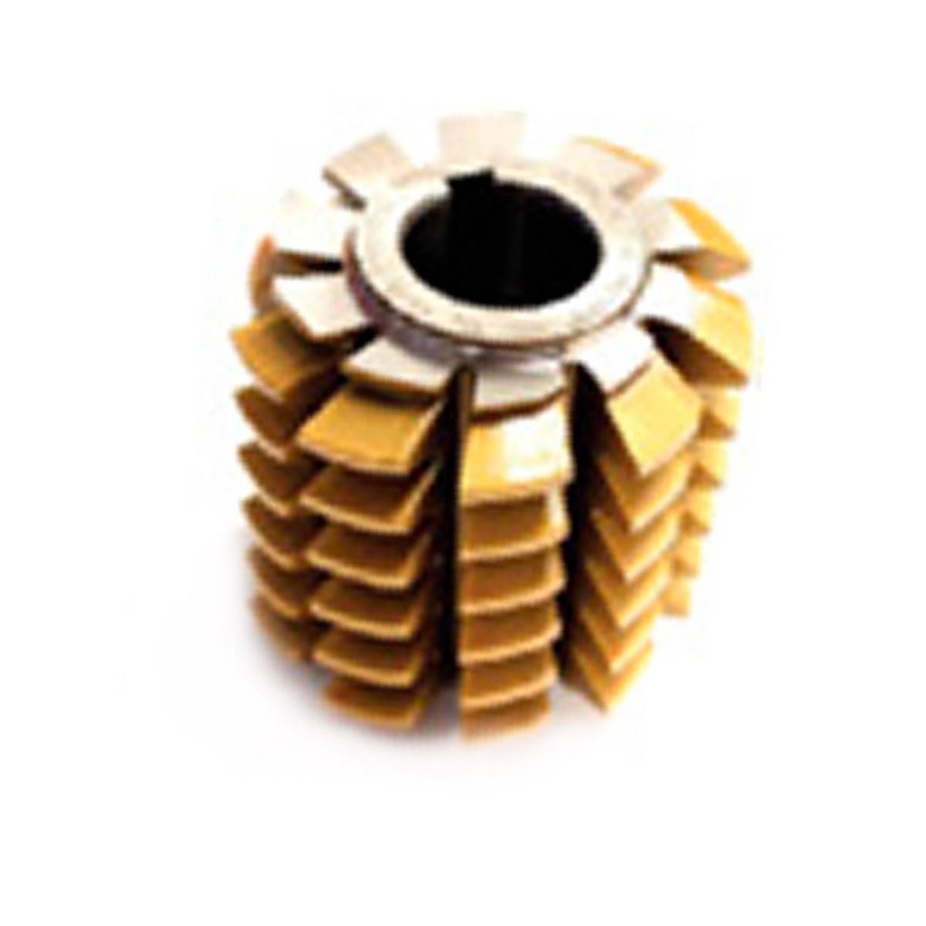 CORTADOR P/ENGRANE T/HOB COBALTO M35 C/REC. D/TITANIO 20° MOD. 1 60MM x 100MM X 1-1/4"