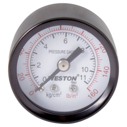 [W-10036] MANOMETRO 2" 1/4" NPT POSTERIOR 300LB/21KG
