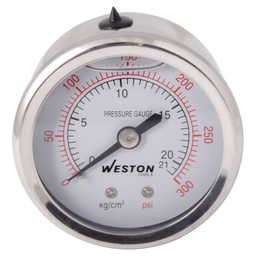 [W-10195] MANOMETRO GLICERINA 2" 1/4"NPT 7KG/100LBS POST.