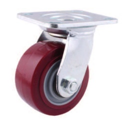 [Y-1065-125] RODAJA MARRON PU GIRA. 5X2"