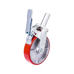 [Y-1151-160] RODAJA ANDAMIO ROJO FIERRO VACIADO 6X2" HD