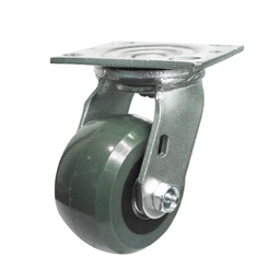 [Y-1176-100] RODAJA PU VERDE C/NAILON GIRA. 4X2" USO RUDO