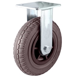 [Y-2038-150] RODAJA DE HULE CAFE USO RUDO FIJA 6" (150X50MM)