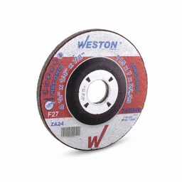 [Z-20345] DISCO D/DESBASTE P/INOX. D/ZIRCONIO 4-1/2" x 1/4"(6.35) x 7/8" F27 (Emp. c/5 Pzas - Precio x Pza)