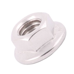 [ZK-30122] TUERCA HEXAGONAL  C/ARANDELA DENTADA INOX. M6-1.00 (Precio x Caja c/100 pzas)