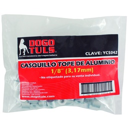 [YC5042] CASQUILLO TOPE 1/8" ALUMINIO
