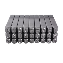[SP2052] JGO DE LETRAS 1/4" GOLPE DE ACERO 6mm