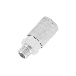 [WF0147] COPLE RAPIDO DE ACERO CROMADO1/4" MACHO
