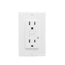 [FU1327 IN HOUSE ] CONTACTO DOBLE ATERRIZADO GFCI PARA PLACA PLASTICA