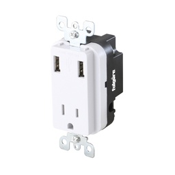 [FU1328 IN HOUSE ] CONTACTO SENCILLO ATERRIZADO + USB DOBLE