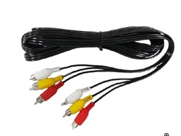 [FU0644 IN HOUSE ] CABLE RCA DE AUDIO/VIDEO 6 CONECTORES MACHOS 2.75M
