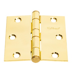 [PF0120] BISAGRA CUADRADA PREMIUM 3"X3"ACERO LATONADO BLISTER 2 PZS