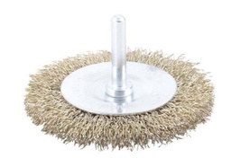 [TC5109] CARDA CIRCULAR VASTAGO 3" GRUESO CALIBRE 0.30 ACERO LATONADO