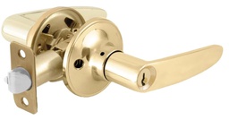 [PF0063 IN HOUSE ] CERRADURA DE MANIJA OXFORD BAÑO LATON BRILLANTE