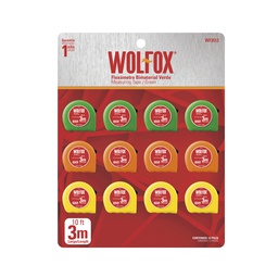 [WF3513] FLEXOMETRO 3M X 12.7MM (1/2") TARJETA CON 12PZ VERDE NEON
