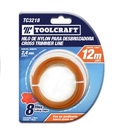[TC3218] HILO DE NYLON P/DESBROZADORA2.4MM (.095") 12M BLISTER