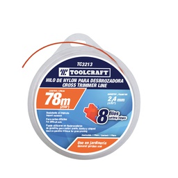[TC3213] HILO DE NYLON P/DESBROZADORA2.4MM (.095") 78M TIPO DONA