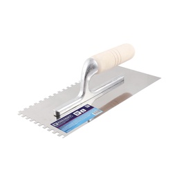 [TC4257] LLANA DENTADA CUADRADA 5" X 11CON MANGO DE MADERA 6 REMACHE