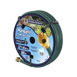 [TC5125] MANGUERA TRICAPA REFORZADA JARDIN 1/2" X 10M CONEXION LATON