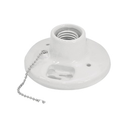 [FU0406] ROSETA TECHO 4" PORCELANA CONCADENA