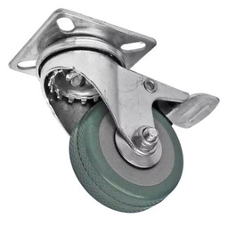 [TC5033] RODAJA PVC PLACA MOVIL FRENO 3"(75MM)