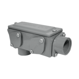 [CDTR025G] CONDULET MULTIFORMA NO METALICO CON CUERDA 1" GRIS