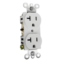 [8810154] CONTACTO DOBLE ATERRIZADO BLANCO 15 AMP 127 VOLTS