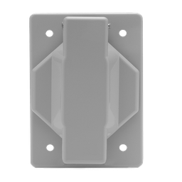 [8800425] PLACA DE ALUMINIO GRIS PARA RECEPTACULO SENCILLO C/TAPA 35mm