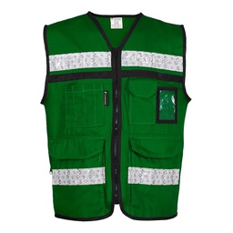 [SR-2030VCRCH] CHALECOS RESCATISTA CERRADO COLOR VERDE TALLA CHICO