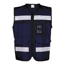 [ECO-2050AZCRMD] CHALECO AZUL CERRADO  TIPO RESCATISTA LIGERO CLASE II TALLA MD
