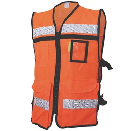 [ECO-2049ANCRXG] CHALECO BRIGADISTA HIBRIDO ECOFRIENDLY TIPO JERSEY ANARANJADO TALLA XG