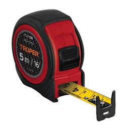 [12772] Flexometro compacto contra impactos 5 m cinta 19 mm, Truper