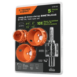 [100815] Juego de 4 brocasierras bimetalicas y 1 mandril, Expert