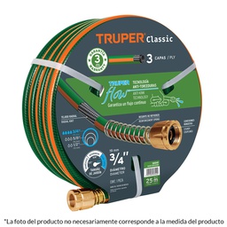 [16032] Manguera 1/2' reforzada 3 capas 20 m conexiones de metal