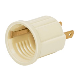 [46525] Portalampara de baquelita, con adaptador, marfil, Volteck