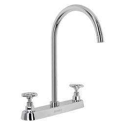[46774] Mezcladora para fregadero, manerales redondos,cromo, Tubig