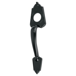 [46840] Chapeton metalico para puerta, acabado negro