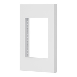 [47043] Placa 1 ventana, 3 modulos, linea Española, color blanco