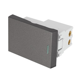 [47821] Interruptor sencillo acero inox de 1.5 modulos, linea Lisboa